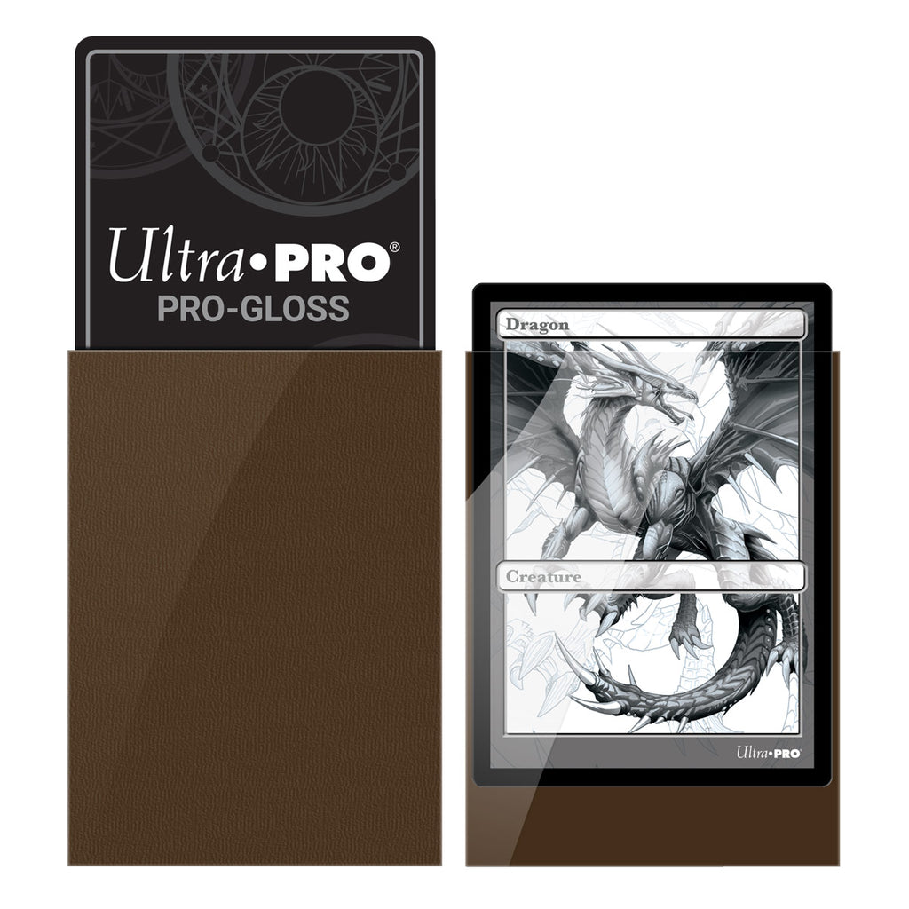 50ct Pro-Gloss Brown Standard Deck Protectors