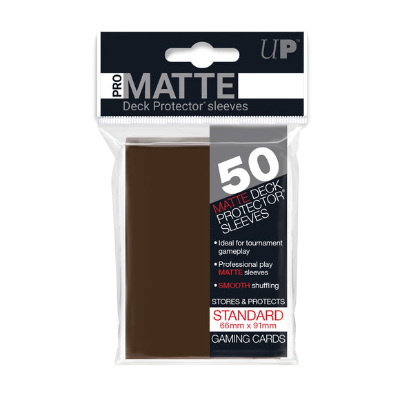 50ct Pro-Matte Brown Standard Deck Protectors - Duel Kingdom