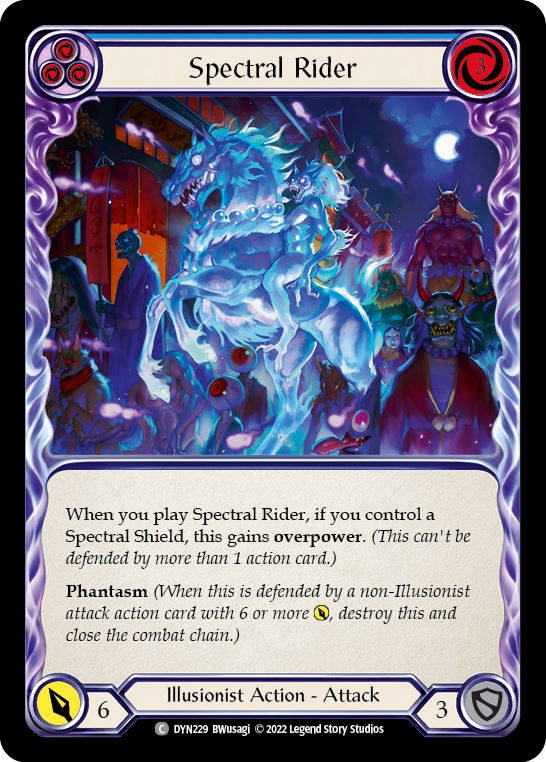 Spectral Rider (Blue) [DYN229] (Dynasty)  Rainbow Foil