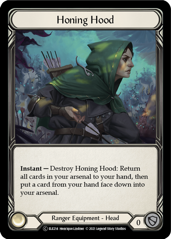Honing Hood [U-ELE214] Unlimited Rainbow Foil - Duel Kingdom