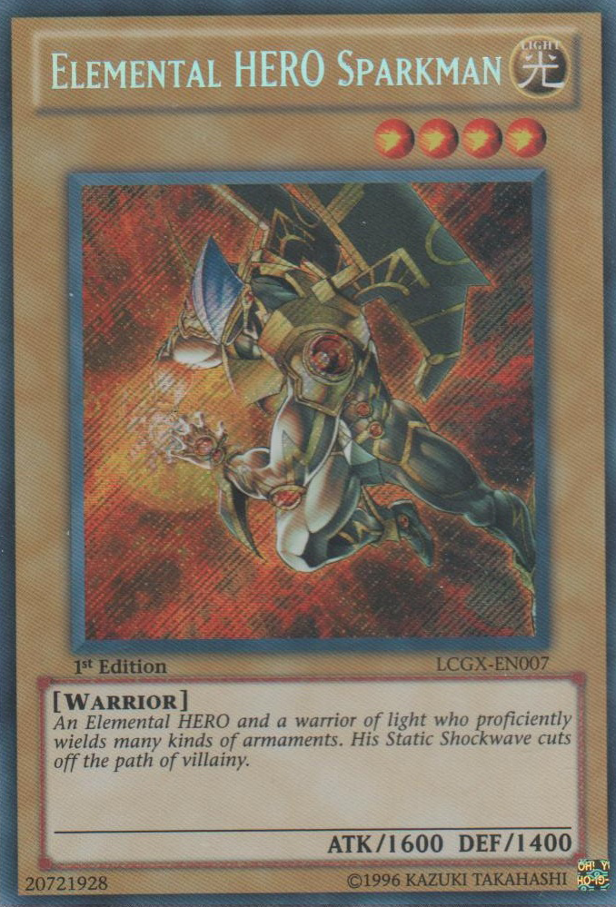 Elemental HERO Sparkman (Alternate Art) [LCGX-EN007] Secret Rare - Duel Kingdom