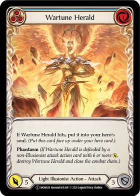 Wartune Herald (Blue) (Rainbow Foil) [U-MON028-RF] Unlimited Rainbow Foil - Duel Kingdom