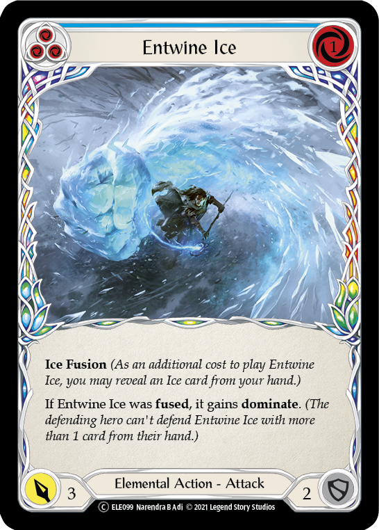 Entwine Ice (Blue) [U-ELE099] Unlimited Rainbow Foil - Duel Kingdom
