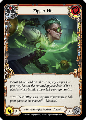 Zipper Hit (Red) [ARC029-C] 1st Edition Normal - Duel Kingdom