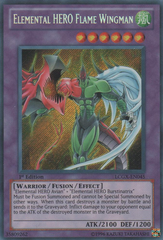 Elemental HERO Flame Wingman [LCGX-EN045] Secret Rare - Duel Kingdom