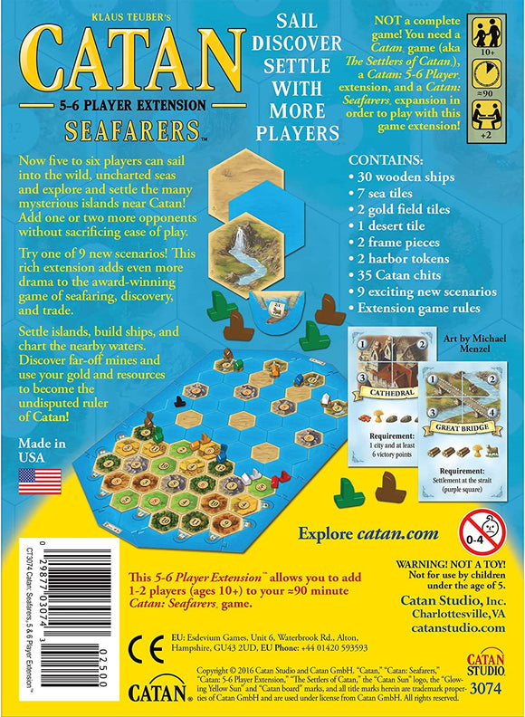 Catan Extension: Seafarers 5-6 Players (See description for requirements)