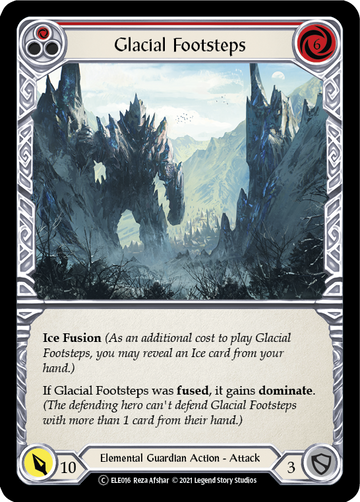 Glacial Footsteps (Red) [U-ELE016] Unlimited Rainbow Foil - Duel Kingdom