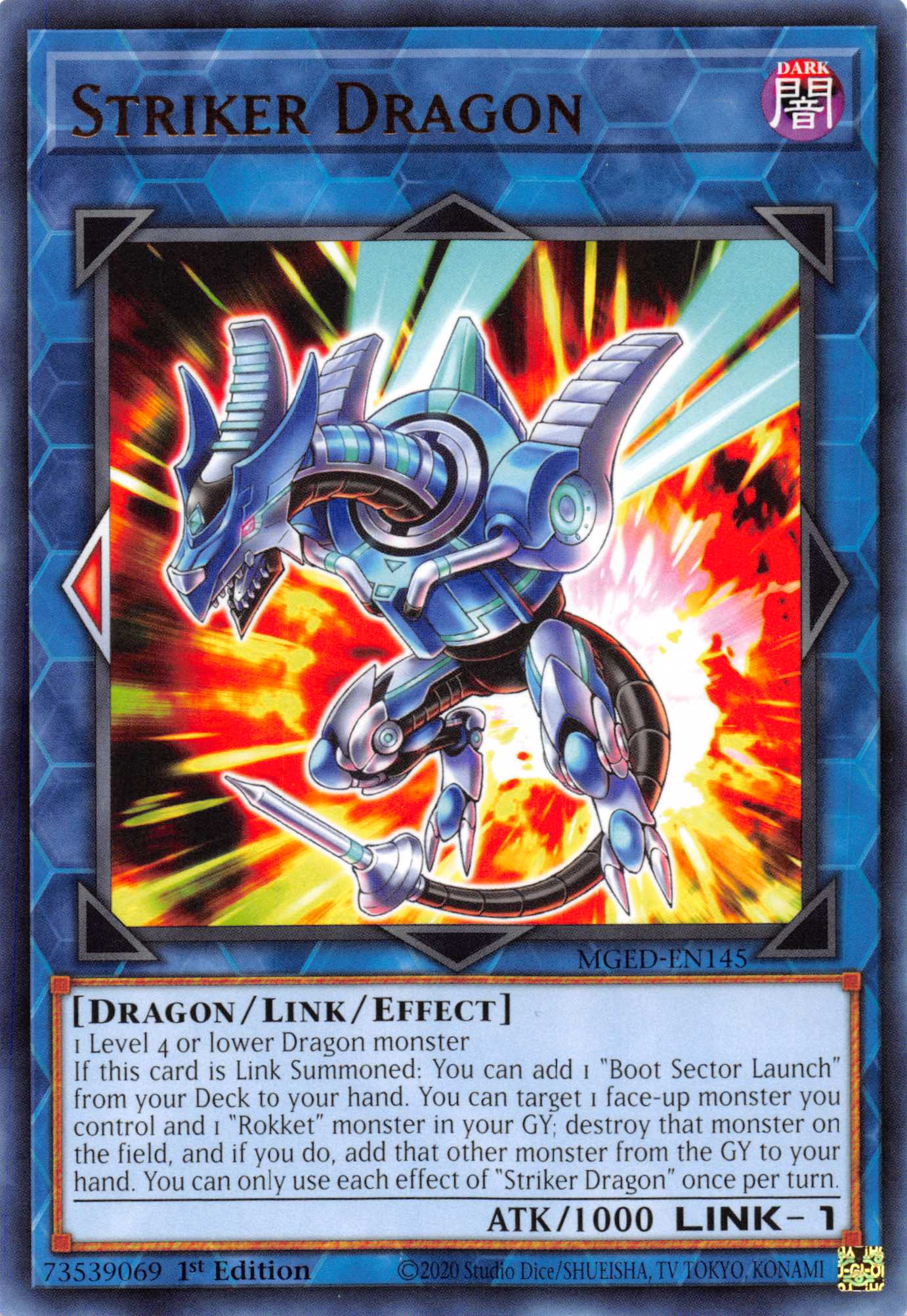 Striker Dragon [MGED-EN145] Rare - Duel Kingdom