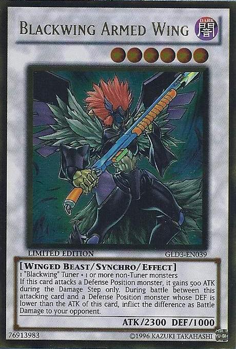 Blackwing Armed Wing [GLD3-EN039] Gold Rare - Duel Kingdom