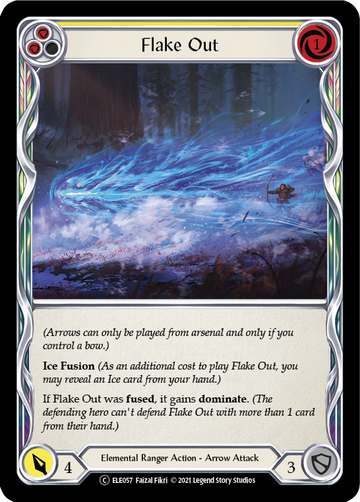 Flake Out (Yellow) [U-ELE057] Unlimited Rainbow Foil - Duel Kingdom