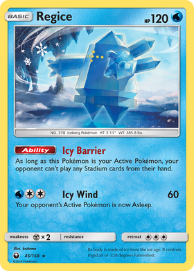 Regice (45/168) [Sun & Moon: Celestial Storm] - Duel Kingdom