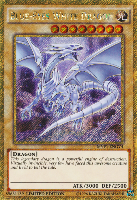 Blue-Eyes White Dragon [MVP1-ENGV4] Gold Secret Rare - Duel Kingdom