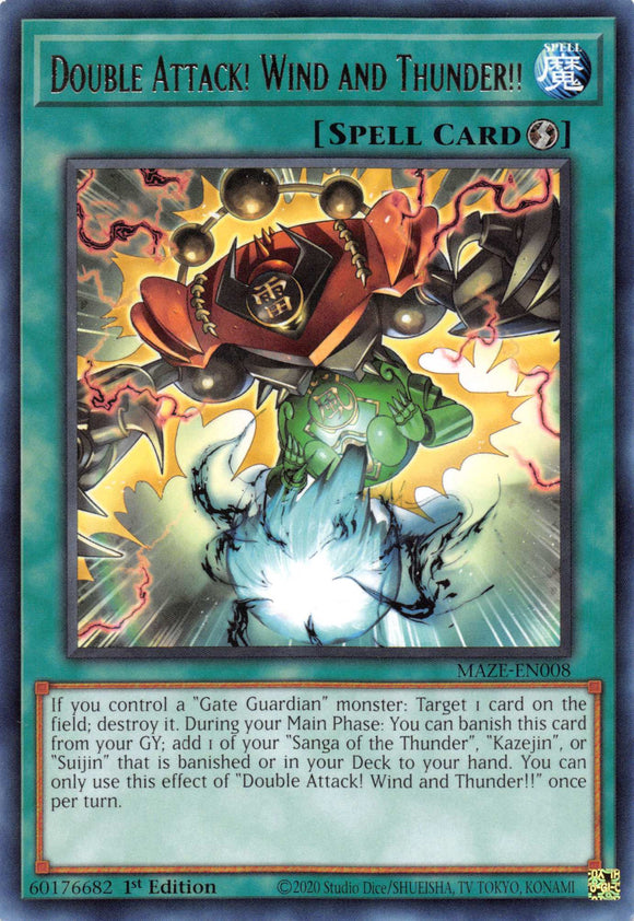 Double Attack! Wind and Thunder!! [MAZE-EN008] Rare