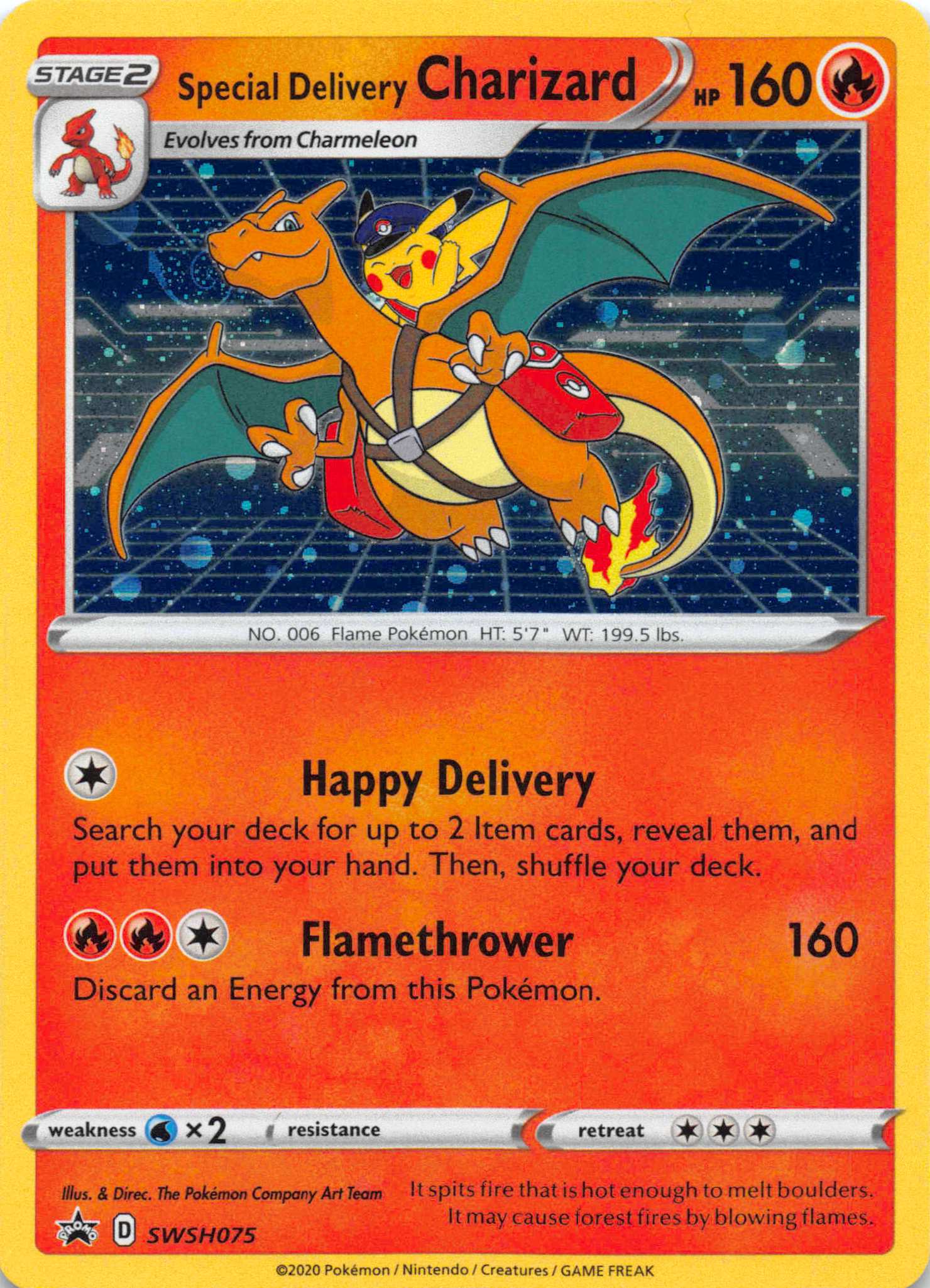 Special Delivery Charizard (SWSH075) [Sword & Shield: Black Star Promos]