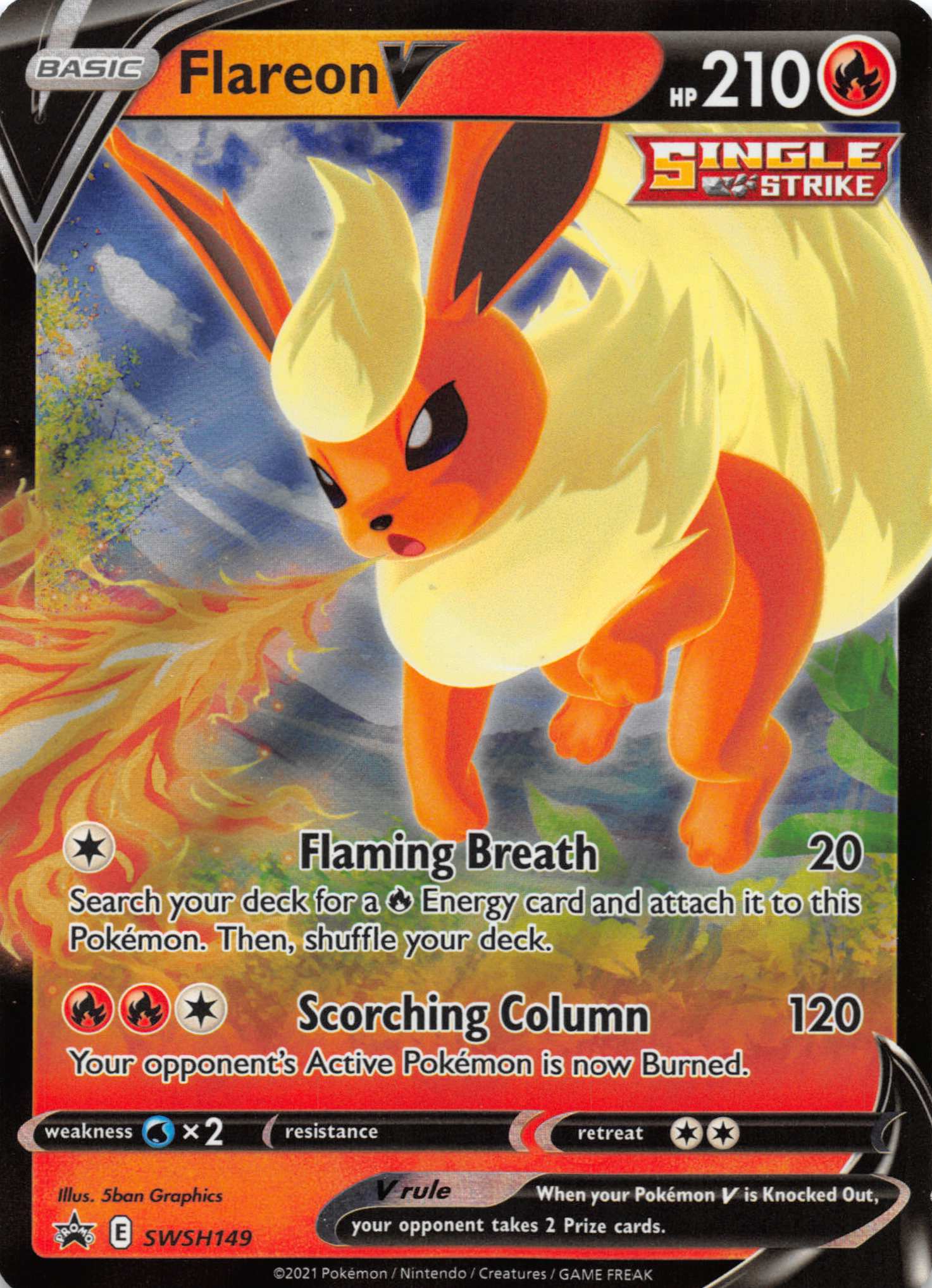 Flareon V (SWSH149) [Sword & Shield: Black Star Promos]