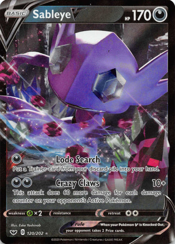 Sableye V (120/202) [SWSH01: Sword & Shield Base Set]