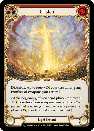 Glisten (Red) (Rainbow Foil) [U-MON069-RF] Unlimited Rainbow Foil - Duel Kingdom