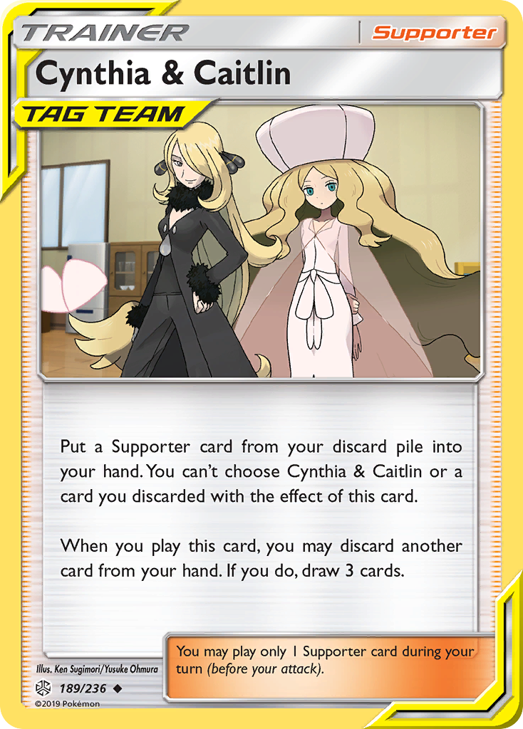 Cynthia & Caitlin (189/236) [Sun & Moon: Cosmic Eclipse] - Duel Kingdom