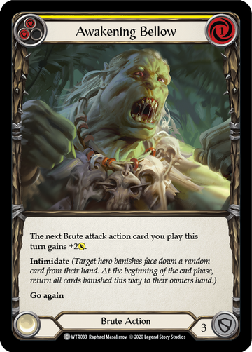 Awakening Bellow (Yellow) [WTR033] Unlimited Rainbow Foil - Duel Kingdom