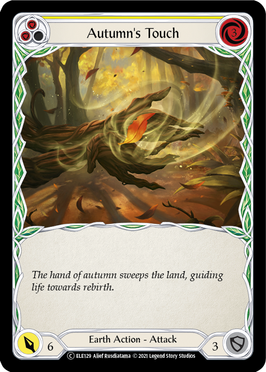 Autumn's Touch (Yellow) [U-ELE129] Unlimited Rainbow Foil - Duel Kingdom