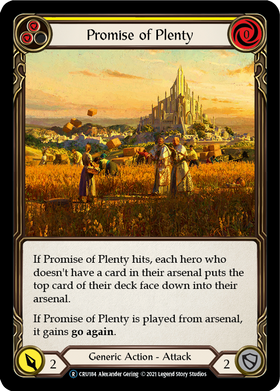 Promise of Plenty (Yellow) (Rainbow Foil) [CRU184-RF] Unlimited Rainbow Foil - Duel Kingdom