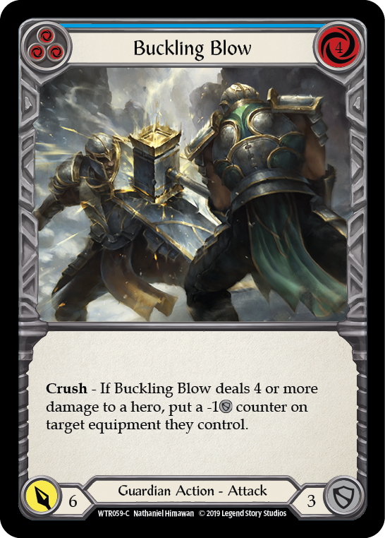 Buckling Blow (Blue) [WTR059-C] Alpha Print Rainbow Foil - Duel Kingdom
