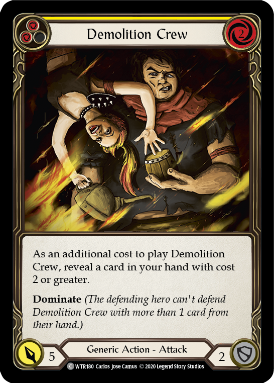 Demolition Crew (Yellow) [WTR180] Unlimited Rainbow Foil - Duel Kingdom