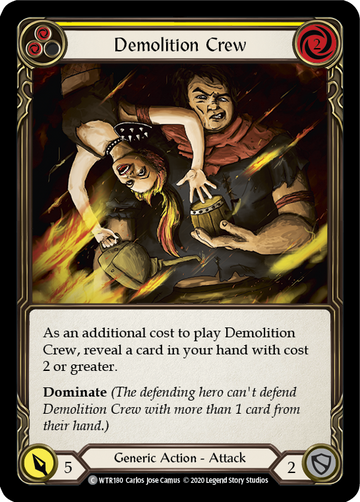 Demolition Crew (Yellow) [WTR180] Unlimited Rainbow Foil - Duel Kingdom