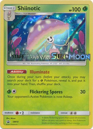 Shiinotic (SM10) (Staff Prerelease Promo) [Sun & Moon: Black Star Promos] - Duel Kingdom