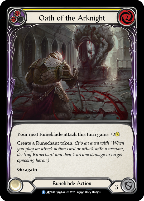 Oath of the Arknight (Yellow) [ARC092] Unlimited Normal - Duel Kingdom