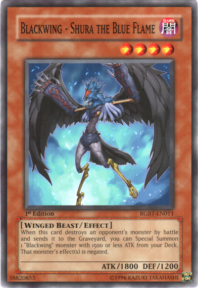 Blackwing - Shura the Blue Flame [RGBT-EN011] Common - Duel Kingdom