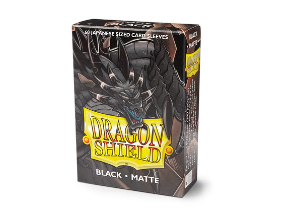 60ct Black Dragon Shield Matte Sleeves (Japanese Size) - Duel Kingdom