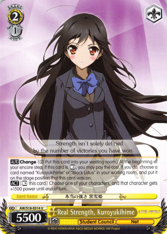 Real Strength, Kuroyukihime (AW/S18-E014 U) [Accel World]
