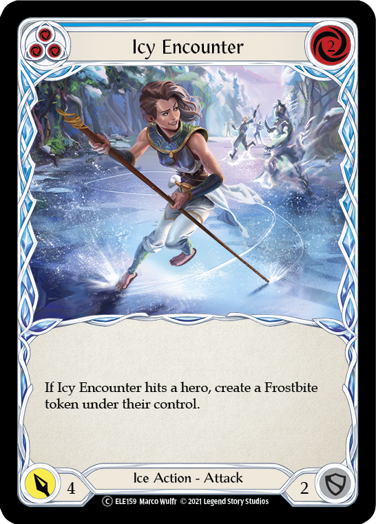Icy Encounter (Blue) [U-ELE159] Unlimited Rainbow Foil - Duel Kingdom