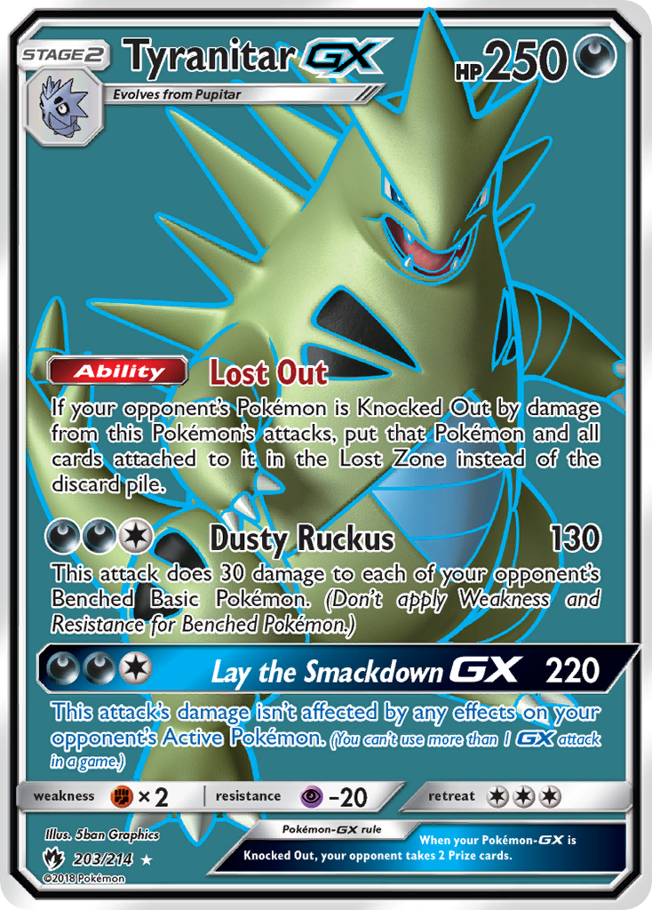 Tyranitar GX (203/214) [Sun & Moon: Lost Thunder] - Duel Kingdom