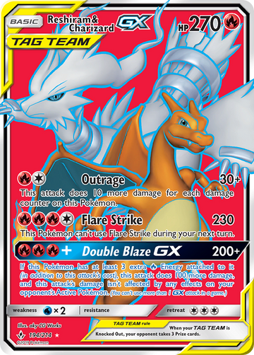 Reshiram & Charizard GX (194/214) [Sun & Moon: Unbroken Bonds] - Duel Kingdom