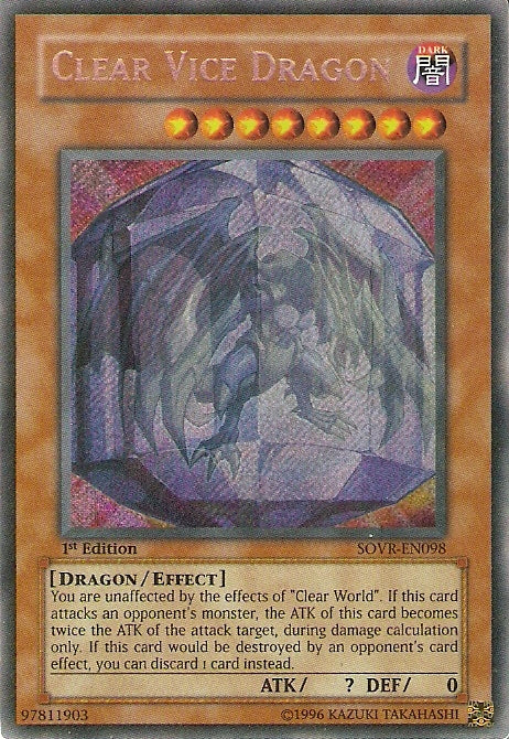 Clear Vice Dragon [SOVR-EN098] Secret Rare - Duel Kingdom