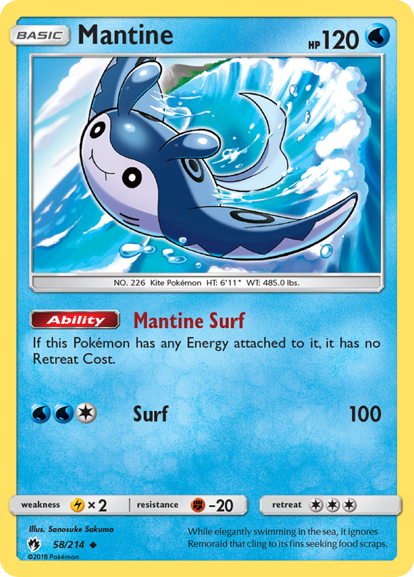 Mantine (58/214) [Sun & Moon: Lost Thunder] - Duel Kingdom