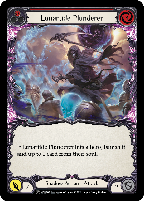 Lunartide Plunderer (Red) (Rainbow Foil) [U-MON206-RF] Unlimited Rainbow Foil - Duel Kingdom