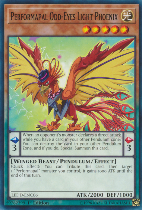 Performapal Odd-Eyes Light Phoenix [LEDD-ENC06] Common - Duel Kingdom