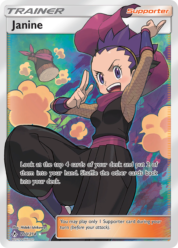 Janine (210/214) [Sun & Moon: Unbroken Bonds] - Duel Kingdom