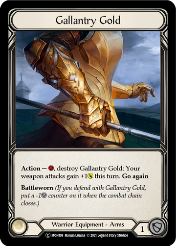 Gallantry Gold (Rainbow Foil) [U-MON108-RF] Unlimited Rainbow Foil - Duel Kingdom