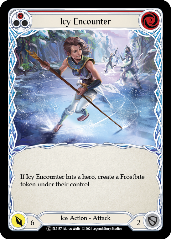 Icy Encounter (Red) [U-ELE157] Unlimited Rainbow Foil - Duel Kingdom