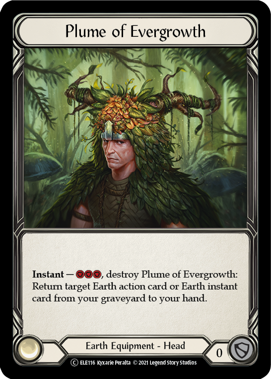 Plume of Evergrowth [U-ELE116] Unlimited Rainbow Foil - Duel Kingdom