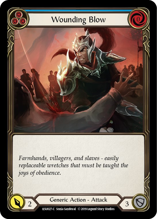 Wounding Blow (Blue) [KSU027-C] 1st Edition Normal - Duel Kingdom