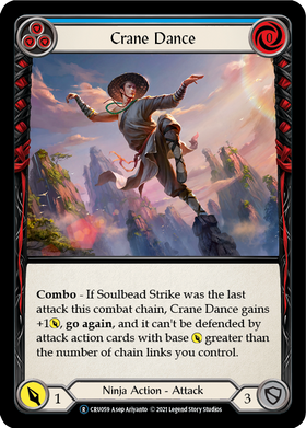 Crane Dance (Blue) (Rainbow Foil) [CRU059-RF] Unlimited Rainbow Foil - Duel Kingdom