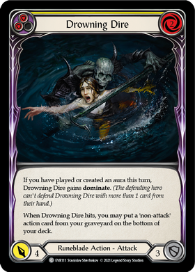 Drowning Dire (Yellow) [EVR111] 1st Edition Normal - Duel Kingdom