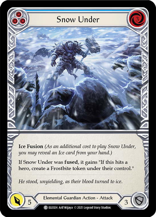 Snow Under (Blue) [ELE024] 1st Edition Normal - Duel Kingdom