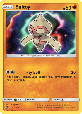 Baltoy (78/168) [Sun & Moon: Celestial Storm] - Duel Kingdom
