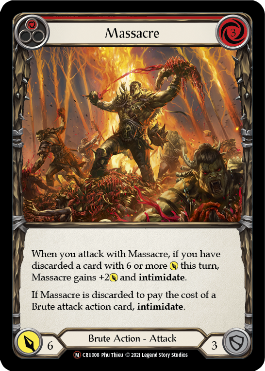 Massacre (Rainbow Foil) [CRU008-RF] Unlimited Rainbow Foil - Duel Kingdom